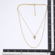 画像をギャラリービューアに読み込む, MNSS26 STAINLESS STEEL MULTI CHAIN NECKLACE WITH HEART AAB CO..
