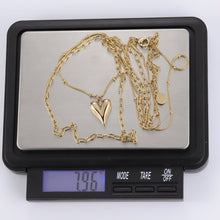 画像をギャラリービューアに読み込む, MNSS26 STAINLESS STEEL MULTI CHAIN NECKLACE WITH HEART AAB CO..