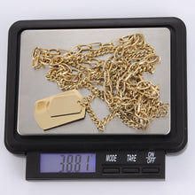 画像をギャラリービューアに読み込む, MNSS27 STAINLESS STEEL MULTI CHAIN NECKLACE WITH DOG TAG AAB CO..