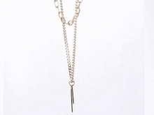 画像をギャラリービューアに読み込む, MNSS27 STAINLESS STEEL MULTI CHAIN NECKLACE WITH DOG TAG AAB CO..