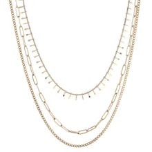 画像をギャラリービューアに読み込む, MNSS28 STAINLESS STEEL MULTI CHAIN NECKLACE AAB CO..