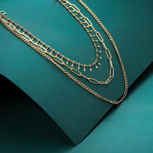 画像をギャラリービューアに読み込む, MNSS28 STAINLESS STEEL MULTI CHAIN NECKLACE AAB CO..