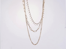 画像をギャラリービューアに読み込む, MNSS28 STAINLESS STEEL MULTI CHAIN NECKLACE AAB CO..
