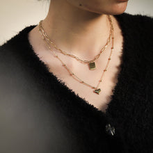 画像をギャラリービューアに読み込む, MNSS29 STAINLESS STEEL MULTI CHAIN NECKLACE WITH HEART AAB CO..