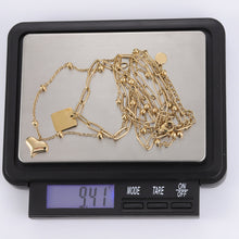画像をギャラリービューアに読み込む, MNSS29 STAINLESS STEEL MULTI CHAIN NECKLACE WITH HEART AAB CO..