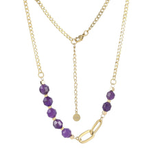 画像をギャラリービューアに読み込む, NSS780 STAINLESS STEEL NECKLACE WITH NATURAL STONE AAB CO..