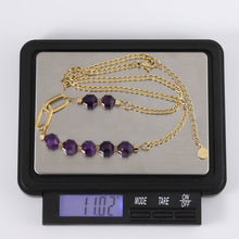 画像をギャラリービューアに読み込む, NSS780 STAINLESS STEEL NECKLACE WITH NATURAL STONE AAB CO..