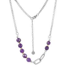 画像をギャラリービューアに読み込む, NSS780 STAINLESS STEEL NECKLACE WITH NATURAL STONE AAB CO..