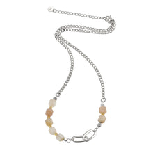 画像をギャラリービューアに読み込む, NSS780 STAINLESS STEEL NECKLACE WITH NATURAL STONE AAB CO..