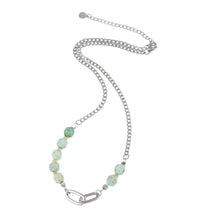 画像をギャラリービューアに読み込む, NSS780 STAINLESS STEEL NECKLACE WITH NATURAL STONE AAB CO..