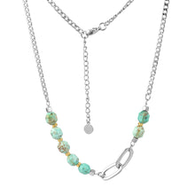 画像をギャラリービューアに読み込む, NSS780 STAINLESS STEEL NECKLACE WITH NATURAL STONE AAB CO..