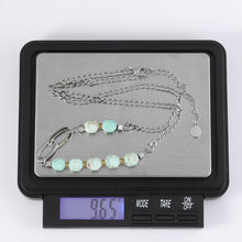 画像をギャラリービューアに読み込む, NSS780 STAINLESS STEEL NECKLACE WITH NATURAL STONE AAB CO..