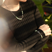 画像をギャラリービューアに読み込む, NSS780 STAINLESS STEEL NECKLACE WITH NATURAL STONE AAB CO..