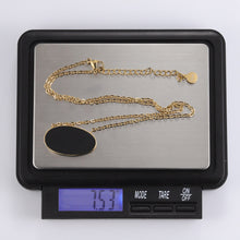 画像をギャラリービューアに読み込む, NSS782 STAINLESS STEEL NECKLACE WITH EPOXY AAB CO..