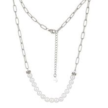 画像をギャラリービューアに読み込む, NSS796 STAINLESS STEEL NECKLACE WITH SHELL PEARL AAB CO..