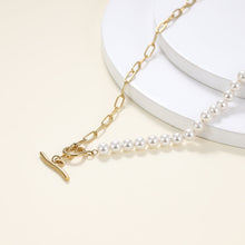 画像をギャラリービューアに読み込む, NSS797 STAINLESS STEEL NECKLACE WITH SHELL PEARL AAB CO..