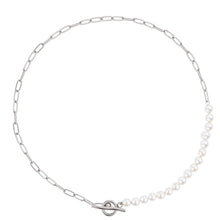 画像をギャラリービューアに読み込む, NSS797 STAINLESS STEEL NECKLACE WITH SHELL PEARL AAB CO..