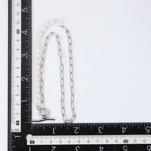 画像をギャラリービューアに読み込む, NSS797 STAINLESS STEEL NECKLACE WITH SHELL PEARL AAB CO..