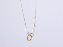 画像をギャラリービューアに読み込む, NSS799 STAINLESS STEEL NECKLACE WITH PEARL AAB CO..