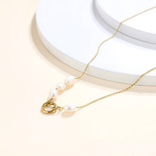 画像をギャラリービューアに読み込む, NSS799 STAINLESS STEEL NECKLACE WITH PEARL AAB CO..