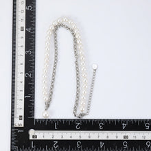 画像をギャラリービューアに読み込む, NSS801 STAINLESS STEEL NECKLACE WITH SHELL PEARL AAB CO..