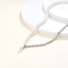 画像をギャラリービューアに読み込む, NSS801 STAINLESS STEEL NECKLACE WITH SHELL PEARL AAB CO..