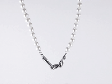 画像をギャラリービューアに読み込む, NSS802 STAINLESS STEEL NECKLACE WITH SHELL PEARL AAB CO..