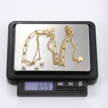 画像をギャラリービューアに読み込む, NSS803 STAINLESS STEEL NECKLACE WITH PEARL AAB CO..