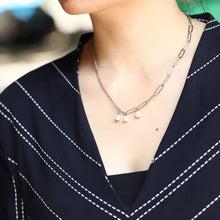 画像をギャラリービューアに読み込む, NSS803 STAINLESS STEEL NECKLACE WITH PEARL AAB CO..