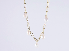 画像をギャラリービューアに読み込む, NSS804 STAINLESS STEEL NECKLACE WITH PEARL AAB CO..