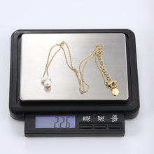 画像をギャラリービューアに読み込む, NSS805 STAINLESS STEEL NECKLACE WITH PEARL AAB CO..