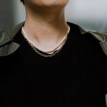 画像をギャラリービューアに読み込む, NSS862 STAINLESS STEEL NECKLACE WITH SHELL PEARL AAB CO..