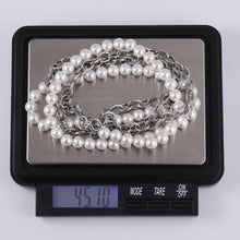 画像をギャラリービューアに読み込む, NSS862 STAINLESS STEEL NECKLACE WITH SHELL PEARL AAB CO..