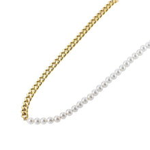 画像をギャラリービューアに読み込む, NSS863 STAINLESS STEEL NECKLACE WITH SHELL PEARL AAB CO..