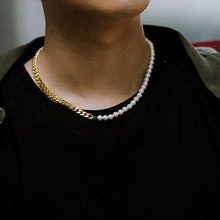 画像をギャラリービューアに読み込む, NSS863 STAINLESS STEEL NECKLACE WITH SHELL PEARL AAB CO..