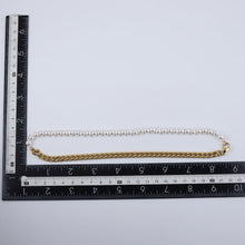 画像をギャラリービューアに読み込む, NSS863 STAINLESS STEEL NECKLACE WITH SHELL PEARL AAB CO..