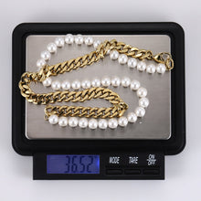 画像をギャラリービューアに読み込む, NSS863 STAINLESS STEEL NECKLACE WITH SHELL PEARL AAB CO..