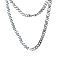 画像をギャラリービューアに読み込む, NSS863 STAINLESS STEEL NECKLACE WITH SHELL PEARL AAB CO..