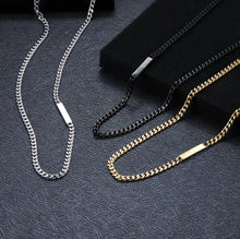 画像をギャラリービューアに読み込む, NSS870 STAINLESS STEEL NECKLACE WITH ID PLATE AAB CO..