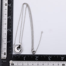 画像をギャラリービューアに読み込む, NSS889 STAINLESS STEEL NECKLACE WITH CZ (ROUND PENDANT) AAB CO..