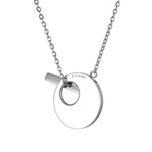画像をギャラリービューアに読み込む, NSS896 STAINLESS STEEL T-BAR NECKLACE WITH CZ AAB CO..
