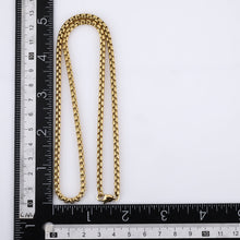 画像をギャラリービューアに読み込む, NSS906 STAINLESS STEEL ROUND BOX CHAIN NECKLACE AAB CO..