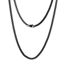 画像をギャラリービューアに読み込む, NSS906 STAINLESS STEEL ROUND BOX CHAIN NECKLACE AAB CO..