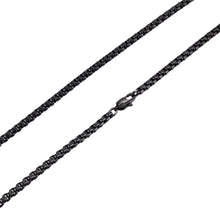 画像をギャラリービューアに読み込む, NSS906 STAINLESS STEEL ROUND BOX CHAIN NECKLACE AAB CO..