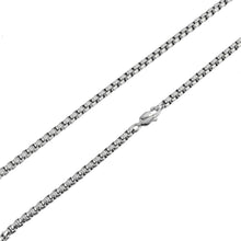画像をギャラリービューアに読み込む, NSS906 STAINLESS STEEL ROUND BOX CHAIN NECKLACE AAB CO..