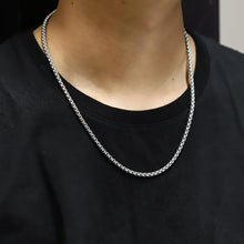 画像をギャラリービューアに読み込む, NSS906 STAINLESS STEEL ROUND BOX CHAIN NECKLACE AAB CO..