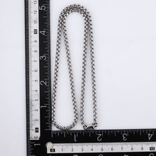 画像をギャラリービューアに読み込む, NSS906 STAINLESS STEEL ROUND BOX CHAIN NECKLACE AAB CO..