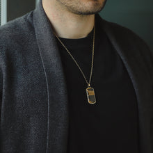 画像をギャラリービューアに読み込む, PSS1168 STAINLESS STEEL DOG TAG WITH NATURAL STONE AAB CO..