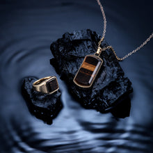 画像をギャラリービューアに読み込む, PSS1168 STAINLESS STEEL DOG TAG WITH NATURAL STONE AAB CO..