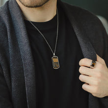 画像をギャラリービューアに読み込む, PSS1168 STAINLESS STEEL DOG TAG WITH NATURAL STONE AAB CO..